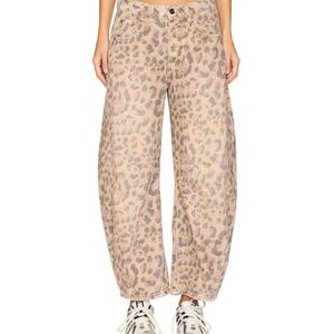 Free people good luck printed mid rise barrel